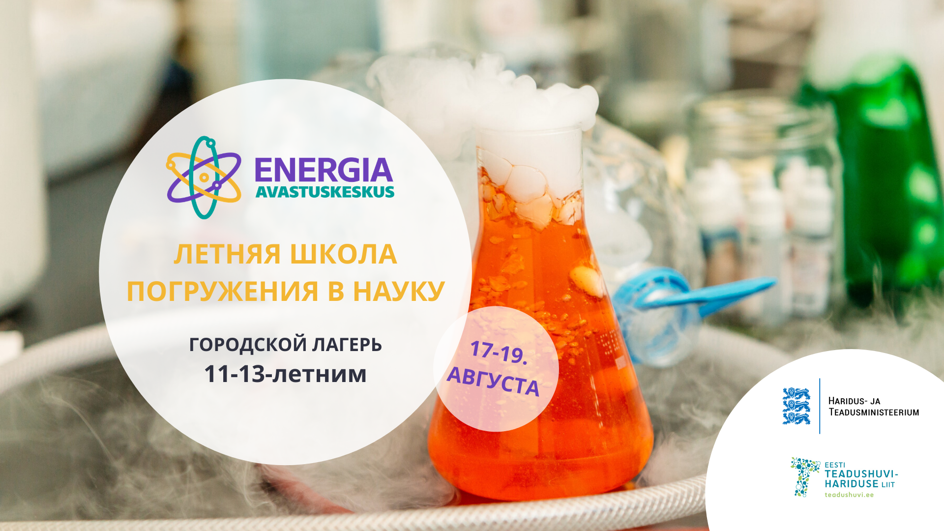 17-19. августа проводится городской лагерь “Летняя школа погружения в науку”